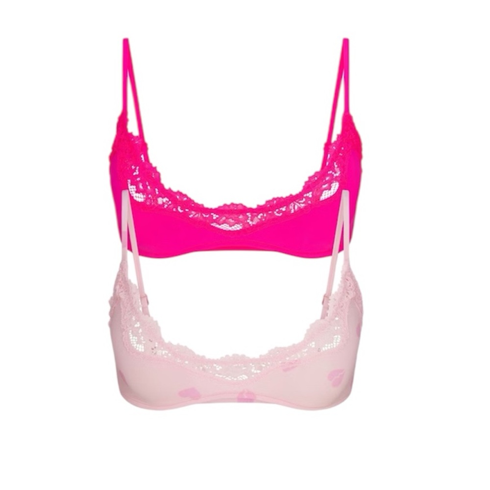 NWOT Skims Fits Everybody Lace Scoop Bralette 2-Pack SOLD OUT Size Large